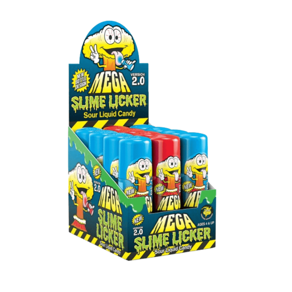 Toxic Waste Slime Licker Mega Sour Rolling Liquid Candy Version 2.0 Raspberry and Strawberry 12 Candy Dynamics 