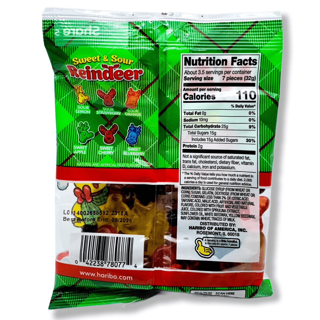 Haribo Sweet & Sour Reindeer - 4oz Candy HARIBO 