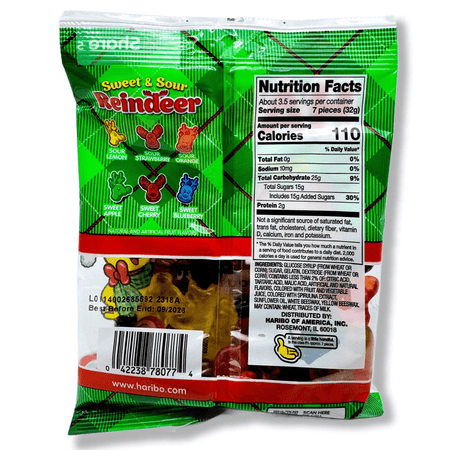 Haribo Sweet & Sour Reindeer - 4oz Candy HARIBO 