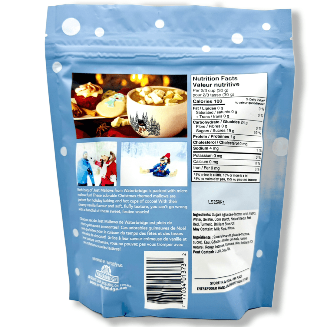 Waterbridge Just Mallow Micro Marshmallows - 125g Candy WATERBRIDGE 