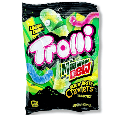 Trolli Mountain Dew Sour Brite Crawlers (Limited Edition ) - 6.3oz Candy Ferrara Candy Company 