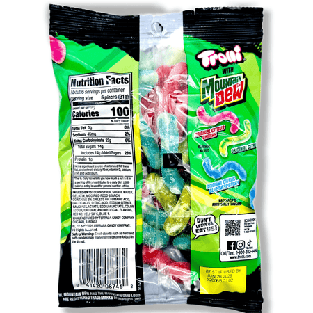Trolli Mountain Dew Sour Brite Crawlers (Limited Edition ) - 6.3oz Candy Ferrara Candy Company 