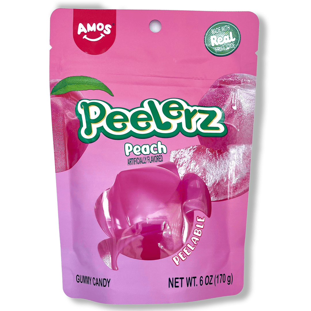 Amos Peelerz Gummy Peach - 6oz Candy Amos 