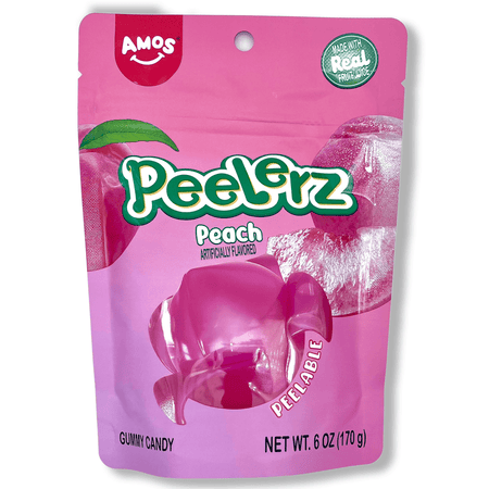 Amos Peelerz Gummy Peach - 6oz Candy Amos 