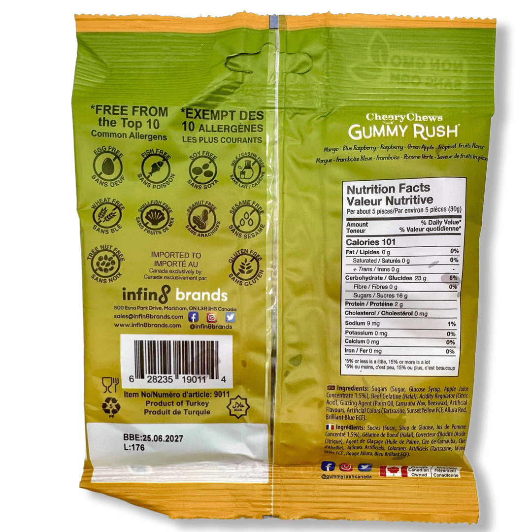 Gummy Rush Tiny Turtles - 3.1oz Candy Cheery Chews 