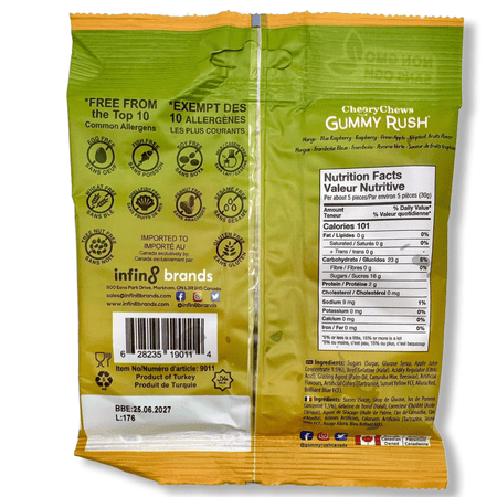 Gummy Rush Tiny Turtles - 3.1oz Candy Cheery Chews 