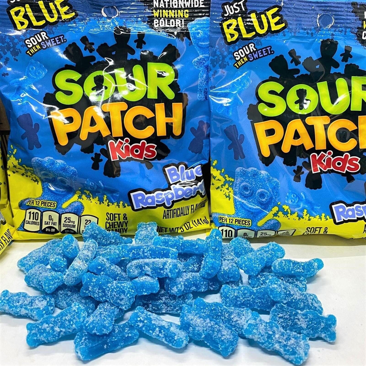 Sour Patch Kids Just Blue Raspberry - gummy candy for kids Mondelez 