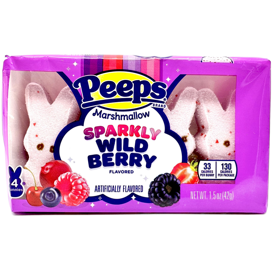 Peeps Marshmallow Bunnies Sparkly Wild Berry - 1.5oz