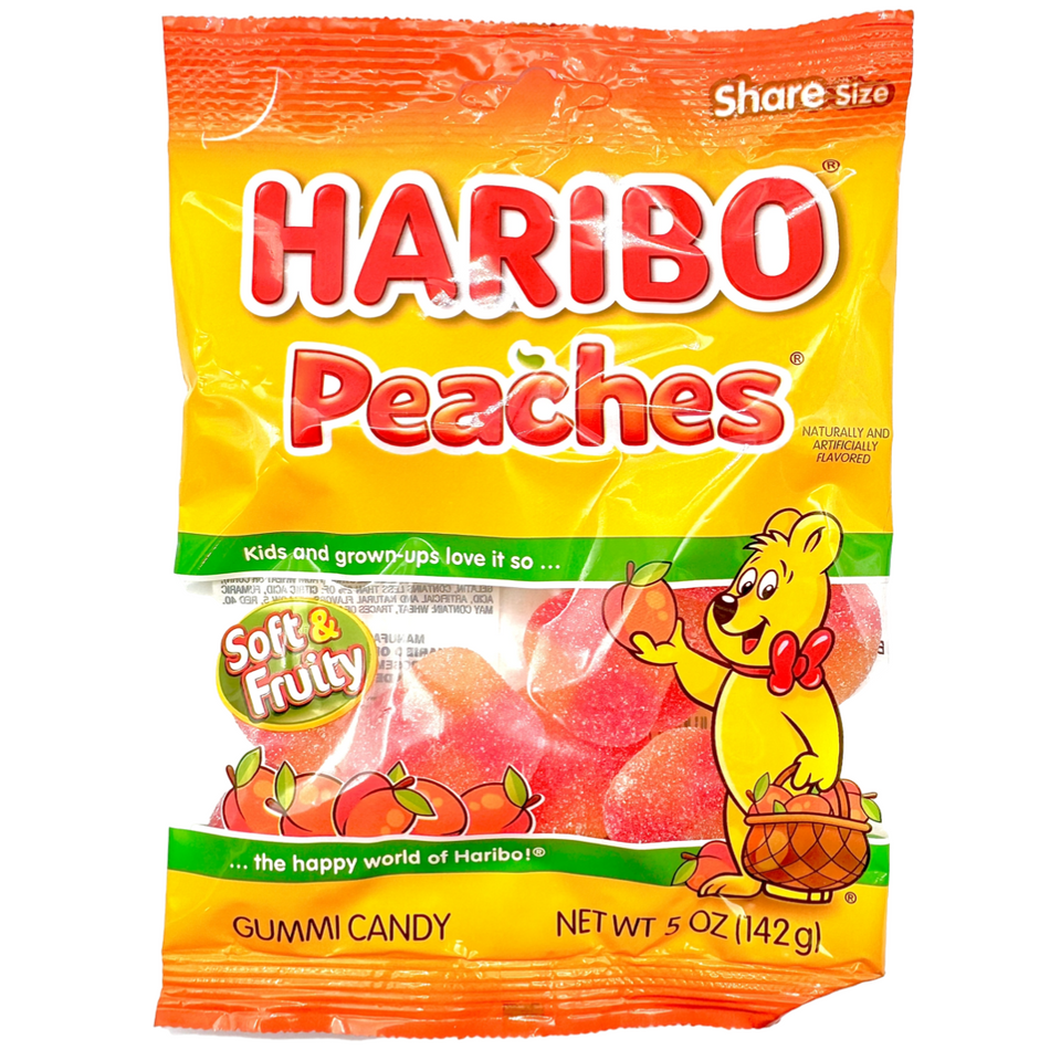 Haribo Peaches Gummy Candy - 5oz