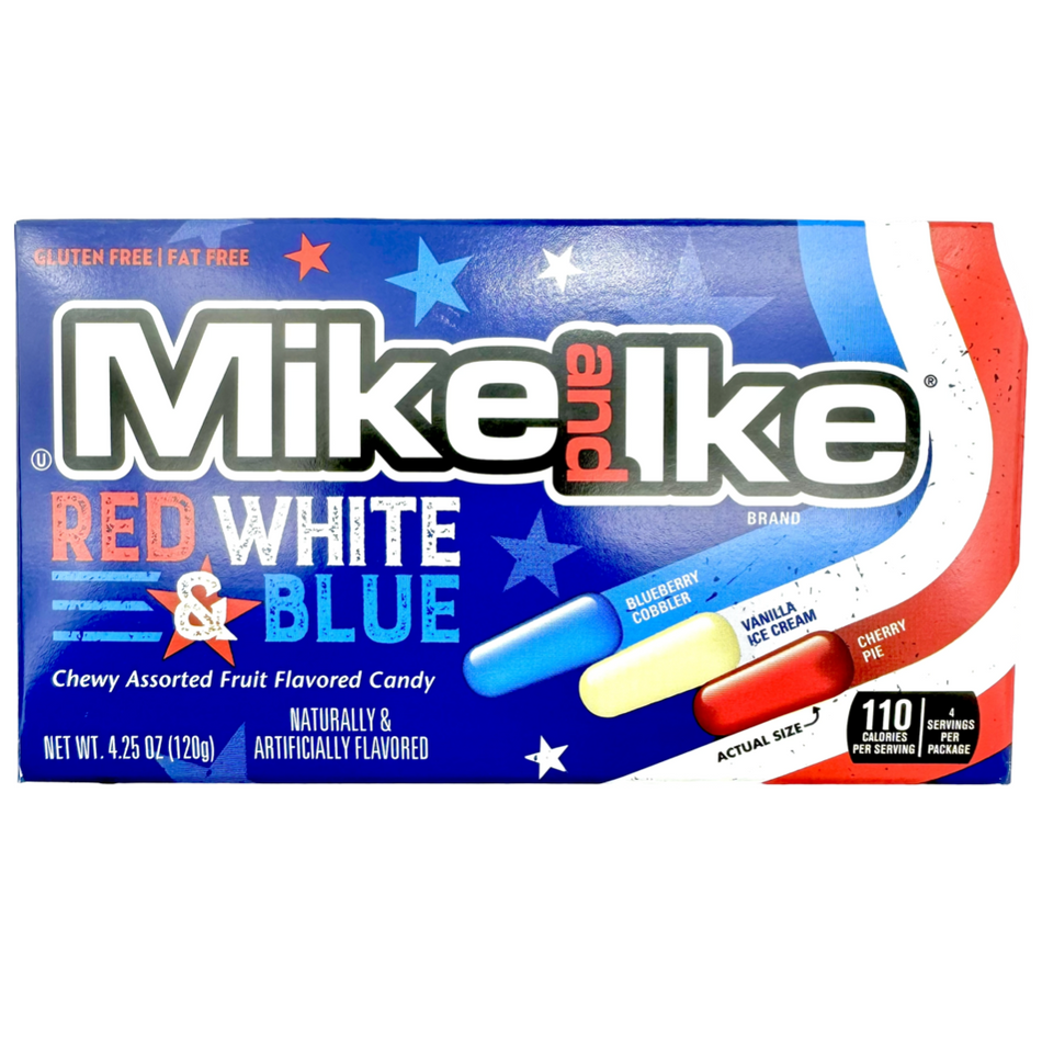 Mike and Ike Red White & Blue - 4.25oz