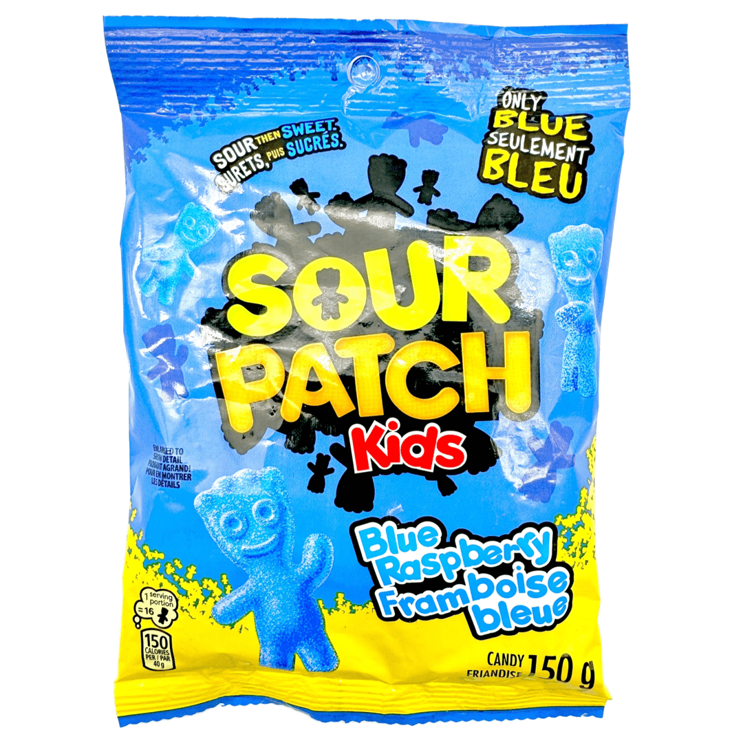 Blue Raspberry Sour Patch Shape Sour Patch Kids Just Blue Raspberry - 150g – Candy Paradise