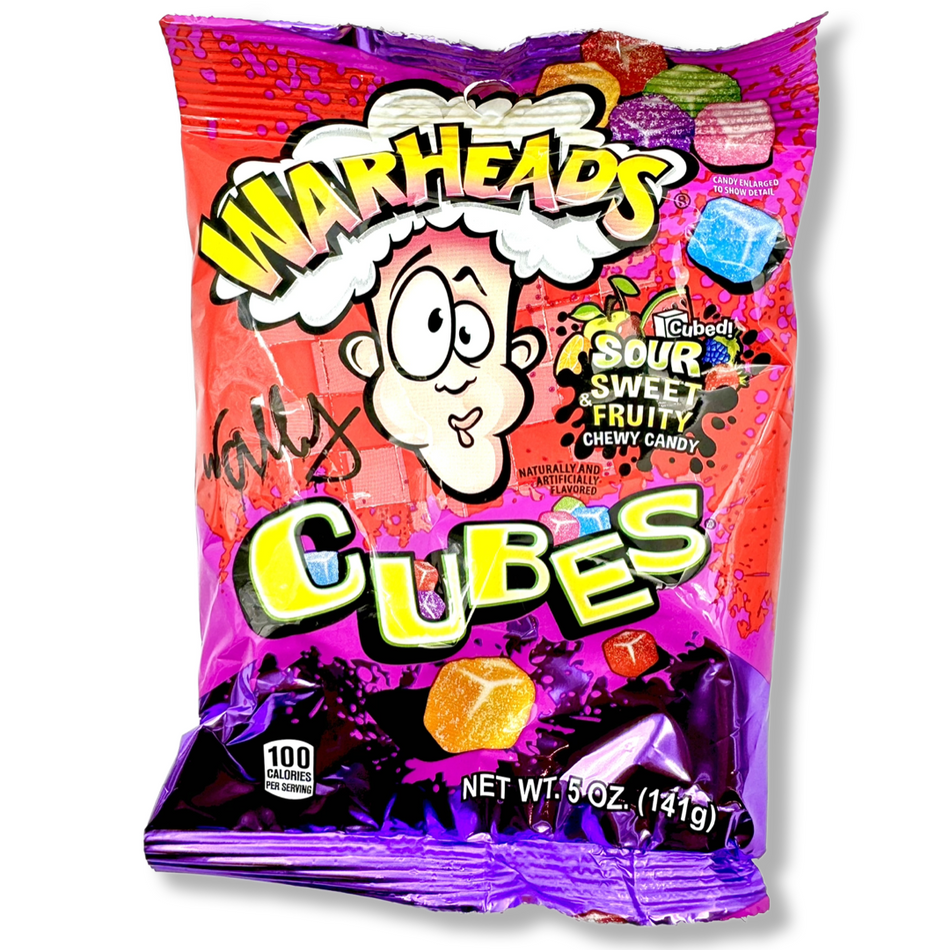 Warheads Sour Sweet & Fruity Chewy Cubes - 5oz Candy Impact Confections 