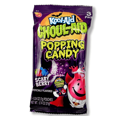 Kool-Aid Ghoul-Aid Popping Candy 3 Pack - 0.74oz Candy Hilco Sweets 