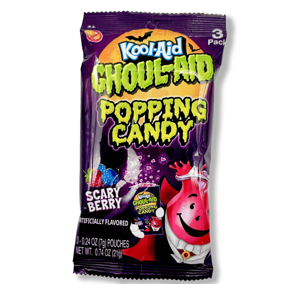 Kool-Aid Ghoul-Aid Popping Candy 3 Pack - 0.74oz Candy Hilco Sweets 