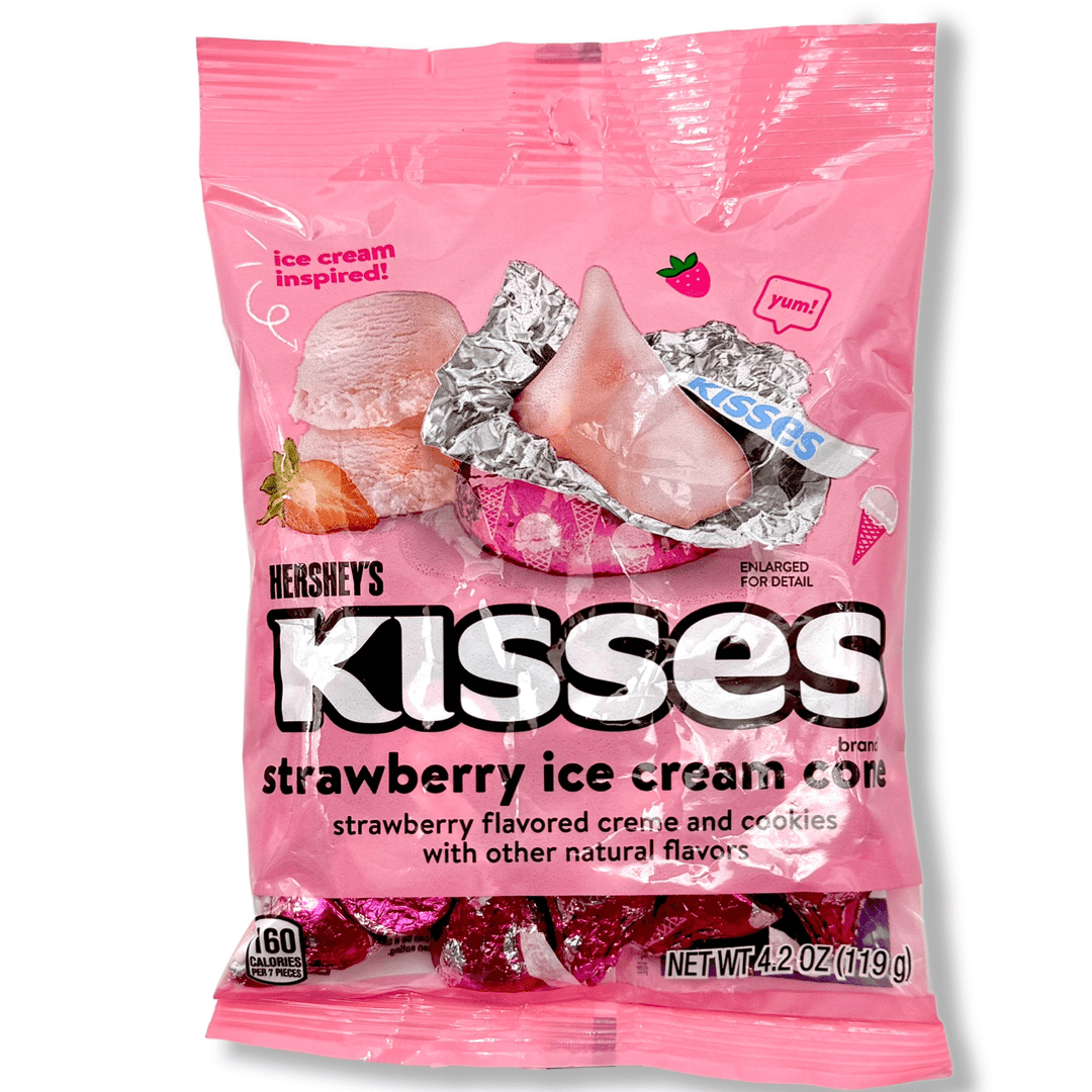 Hershey's Kisses Strawberry Ice Cream Cone - 4.2oz Chocolate HERSHEY'S 