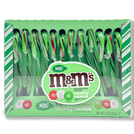 M&M's Mint Chocolate Candy Canes - 5.3oz Candy Spangler 