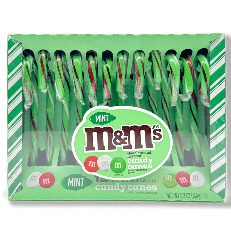 M&M's Mint Chocolate Candy Canes - 5.3oz Candy Spangler 