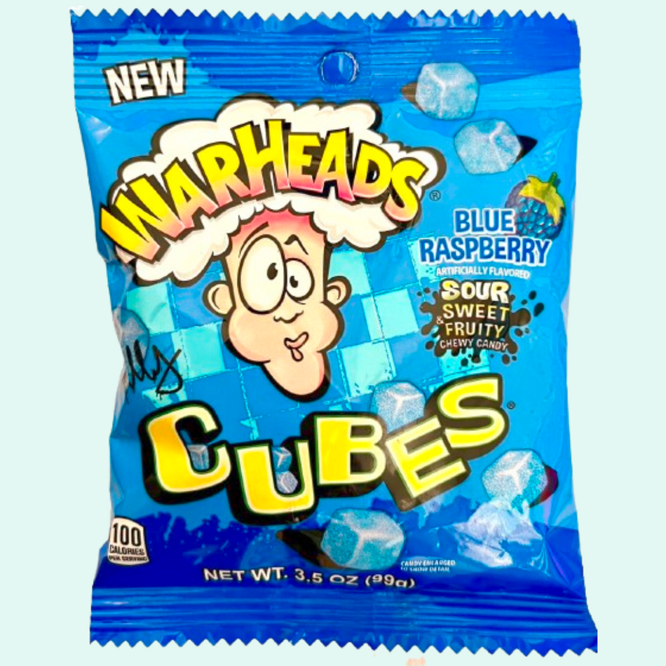 Warheads Cubes Blue Raspberry - 3.5oz