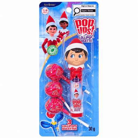 The Elf on the Shelf Pop Ups Strawberry Lollipop Holder - 30g Lollipops Pop Ups 