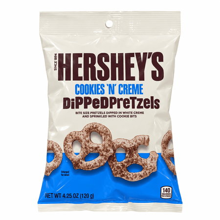 Hershey's Cookies 'N' Creme Dipped Pretzels - 120g Dipped Pretzels HERSHEY'S 