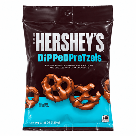 Hershey's Milk Chocolate Dipped Pretzels - 120g Dipped Pretzels HERSHEY'S 