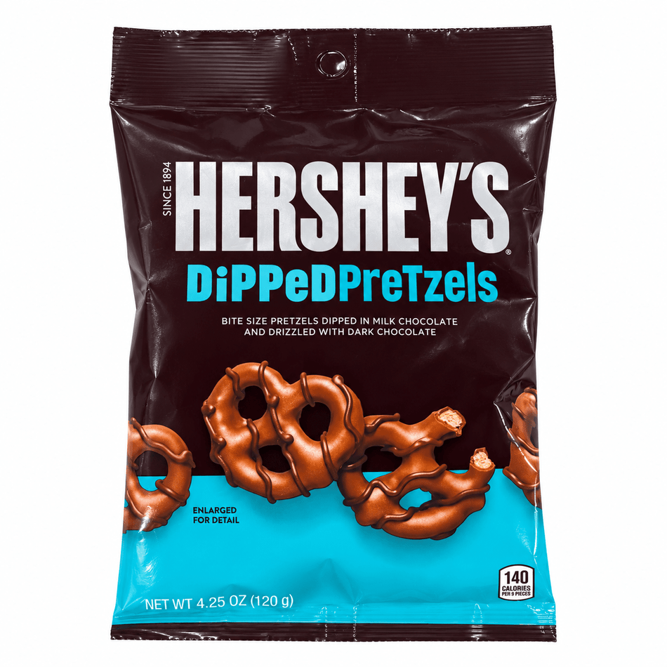 Hershey's Milk Chocolate Dipped Pretzels - 120g Dipped Pretzels HERSHEY'S 