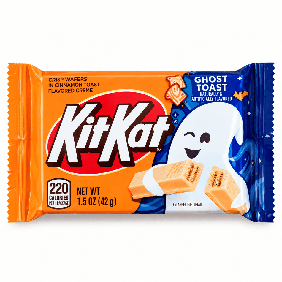 KIT KAT Ghost Toast Halloween Bar - 42g Chocolate Bar HERSHEY'S 