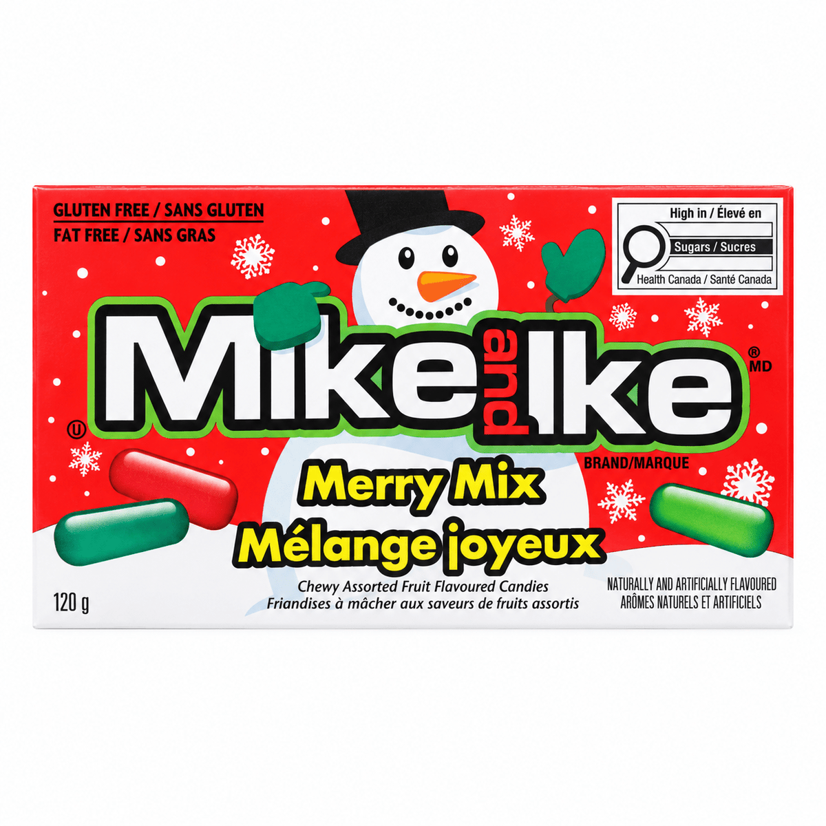 Mike and Ike Merry Mix - 120g Chewy Candy Just Born Inc. 