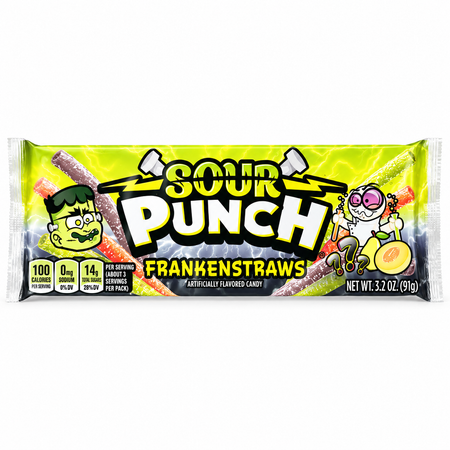 Sour Punch FrankenStraws Halloween 3.2oz
