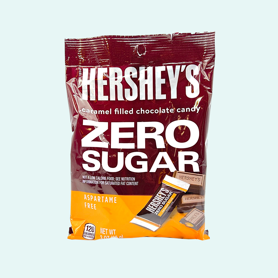 Hershey's Caramel Filled Chocolate Candy Zero Sugar