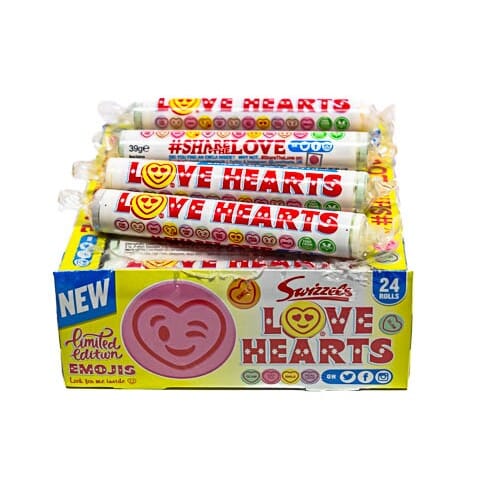 LOVE HEARTS CANDY ROLL - UK Swizzels Matlow 