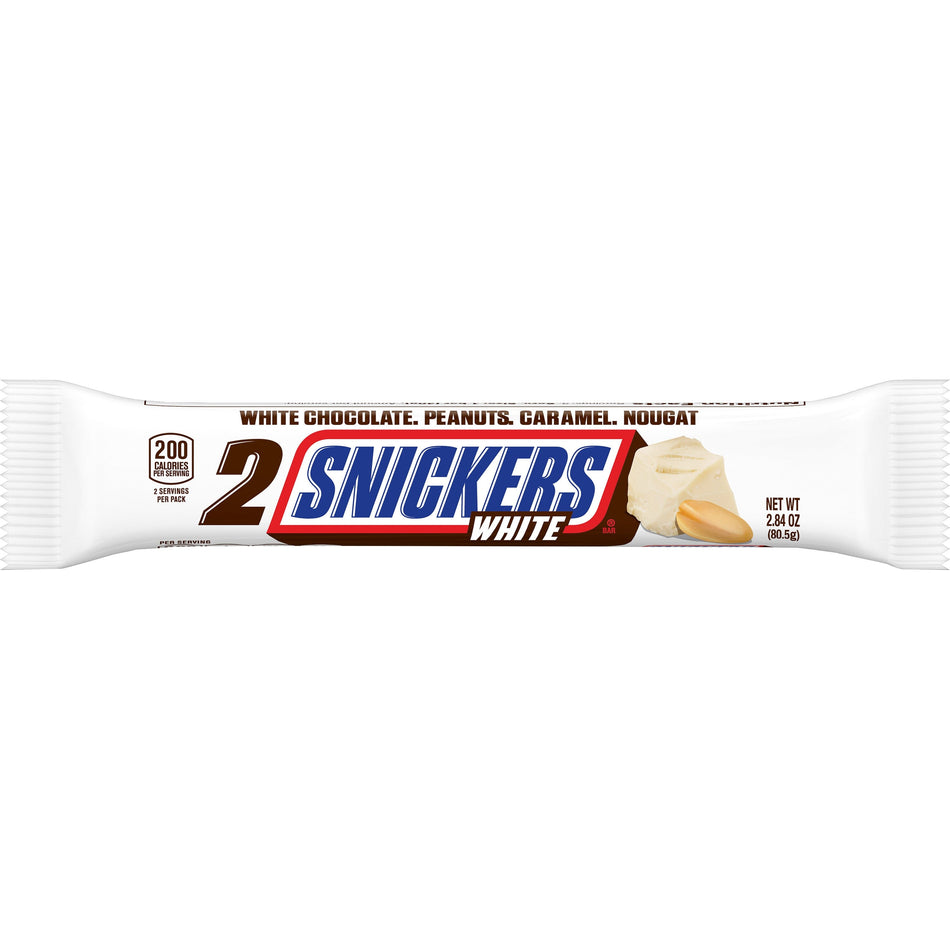 SNICKERS WHITE CHOCOLATE SHARE SIZE CANDY BAR Mars Wrigley Confectionery 
