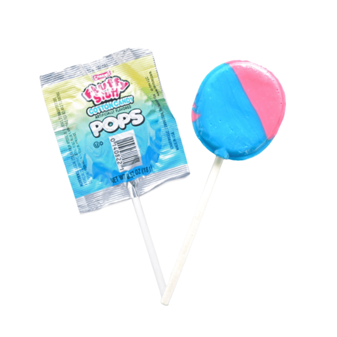 Charms Fluffy Stuff Cotton Candy Pops Lollipop Tootsie Roll Industries 