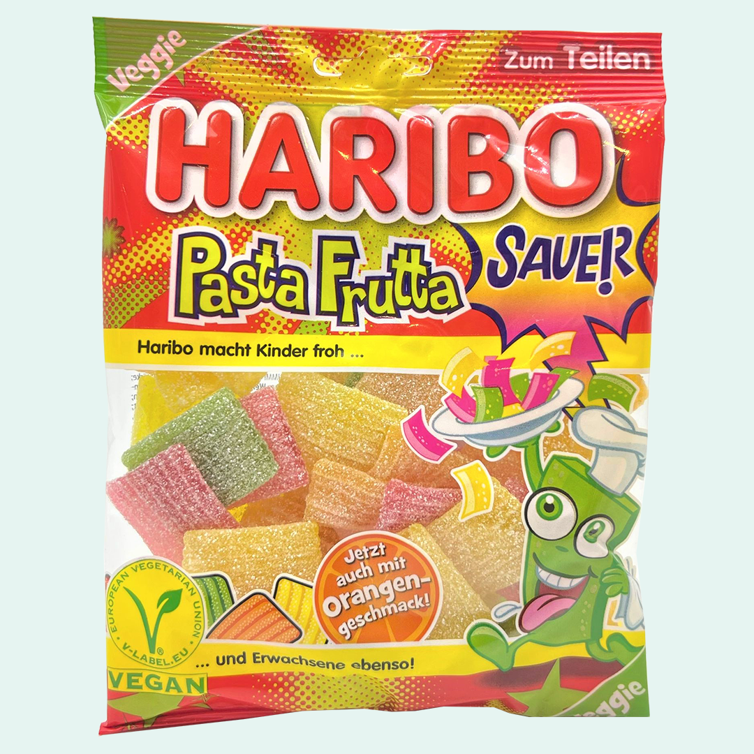 Haribo Pasta-Frutta Sour Candy - 175g Bag Of Fruity German Sweets